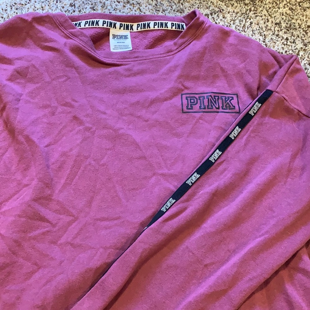 pink crew neck size medium